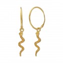 Hoop earrings with snake