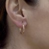 Large round tube hoop earrings