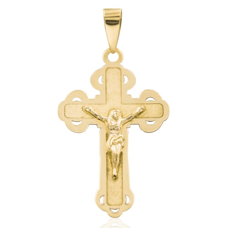 Pendentif croix de la trinité avec décoration