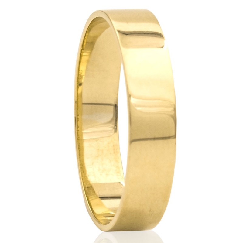 Alliance en or jaune lisse
