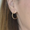 Round tube hoop earrings