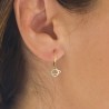 18k Gold Saturn Hoop Earrings