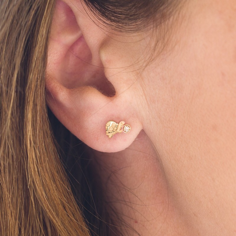 Gold Turtle earrings