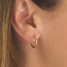 Boucles d'oreilles créoles galonée