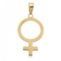 Pendentif symbole femme en or