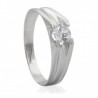 Engagement ring for Men in White Gold