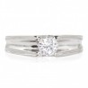 Engagement ring for Men in White Gold