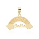 Pendant 18k Gold Rainbow With Name