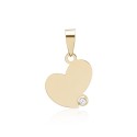Heart pendant with zirconia