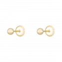 18K gold ball earrings