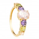 Morganite Central Piece Gold Ring