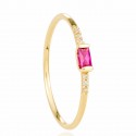 18K Gold Barreta Rose Ring