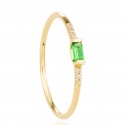 Green Barreta 18k Gold Ring