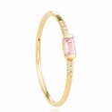 18K Yellow Gold Ring Claws Rose