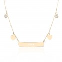 Personalized name plate choker and zircons