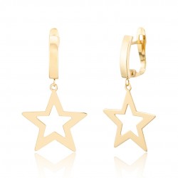 18k gold star earrings