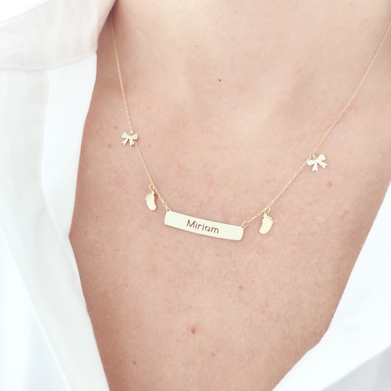 Gargantilla con Chapa para Nombre Personalizado