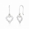 Pendientes CorazÃ³n Oro Blanco con Palillo Gancho