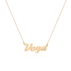 Gold Name Necklace with Zirconia