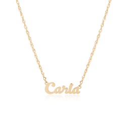 Gold Name Necklace with Singapore Chain