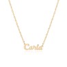 Gold Name Necklace with Singapore Chain