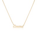 Yellow Gold Name Necklace with Thick Chain