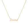 Yellow Gold Name Necklace with Thick Chain