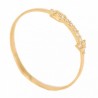 18K Gold Ring with Arrow Set in Zirconia