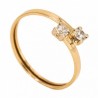 18K Gold Ring with Zirconia Set