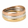 18K Gold Ring with Yellow Gold, White Gold and Medium Rose Gold