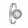 18k White Gold Ring with Carved Orla Pearl