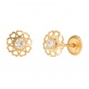 18K GOLD EARRINGS WITH HEARTS AND CIRCONITA