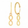 Hoop Earrings with Infinity Gold 18K