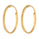 14mm Smooth Gold Hoop Earrings