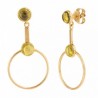 18K Gold Earring Set with Cabochons