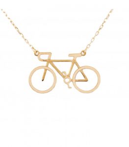 Gargantilla bicicleta en oro 18k