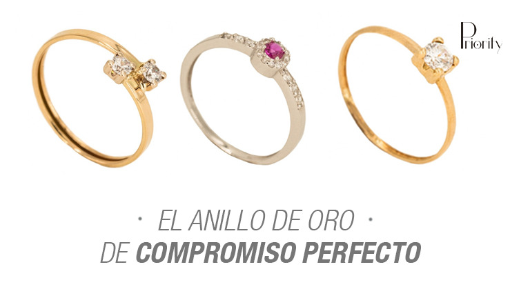 El anillo oro compromiso perfecto - Joyería Online