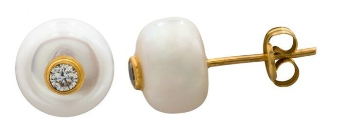 pendientes de perla con circonita
