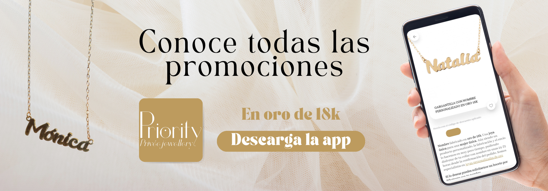 Promociones en joyas únicas de 18k