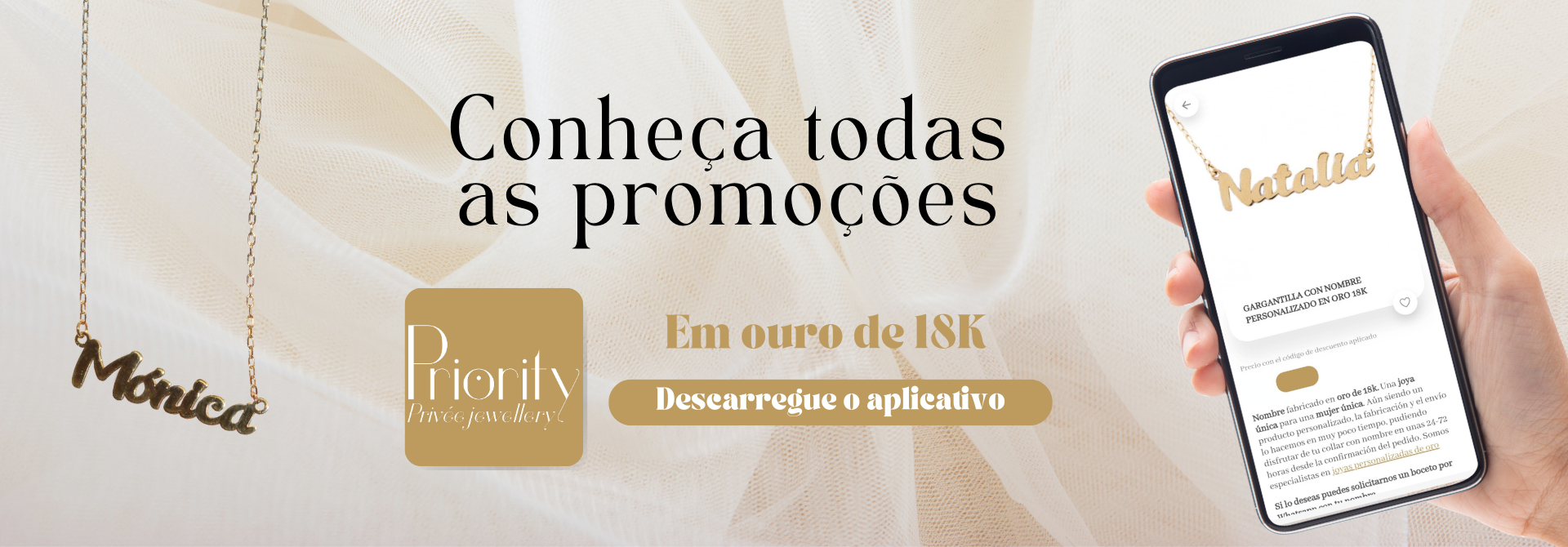 Promociones en joyas únicas de 18k